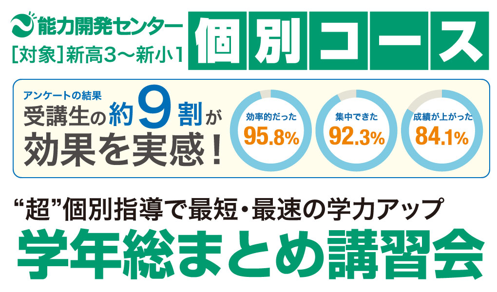 個別コース学年総まとめ講習会