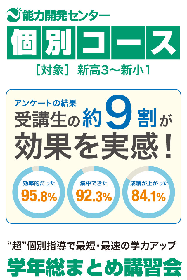 個別コース学年総まとめ講習会